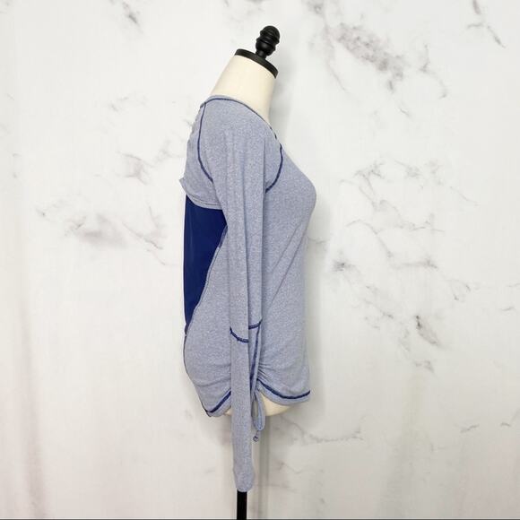 Lucy Tech Dashing Stripes Long Sleeve Shirt Blue Activewear Running Gym Size S - Picture 5 of 11